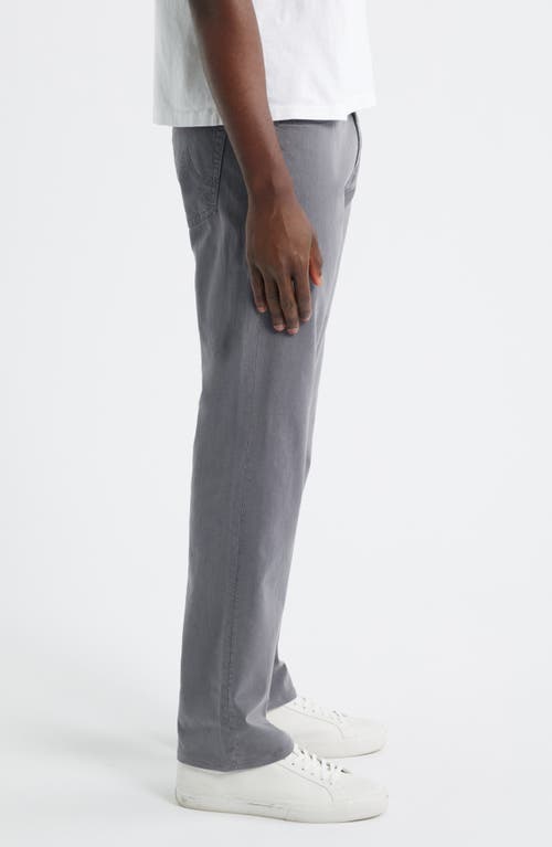Ag Everett Sueded Stretch Sateen Slim Straight Leg Pants In Gray