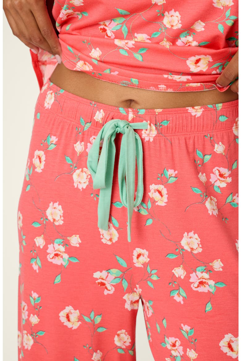 Siesta Dreams Jersey Pajamas, Alternate, color, DARK CORAL
