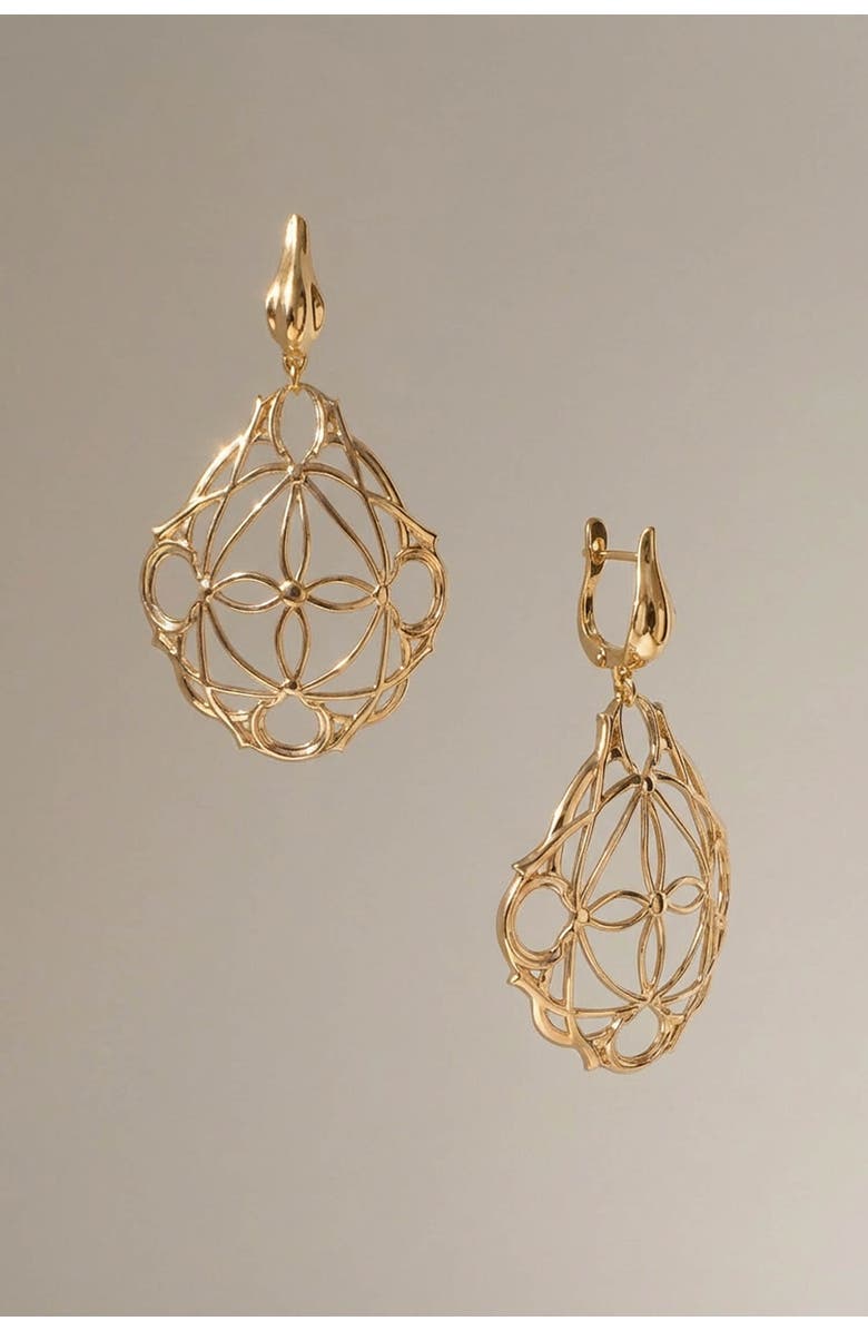Astor & Orion Simi Gold Filigree Drop Earrings, Alternate, color, Gold