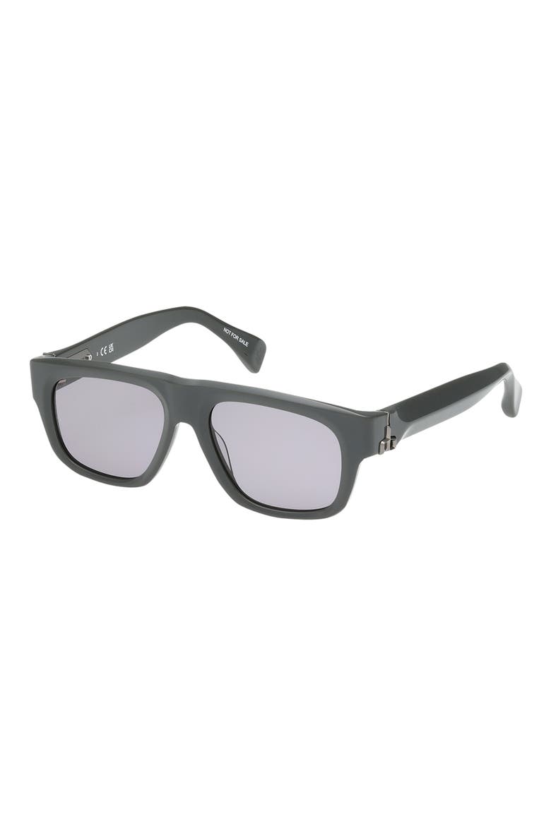 53mm Square Sunglasses, Alternate, color, SHINY GREY / GREY LENSES
