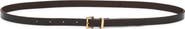 FRAME Petite Square Buckle Skinny Leather Belt