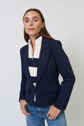 Central Park West Chelsea Rugby Stripe Sweater Dickey Jacket