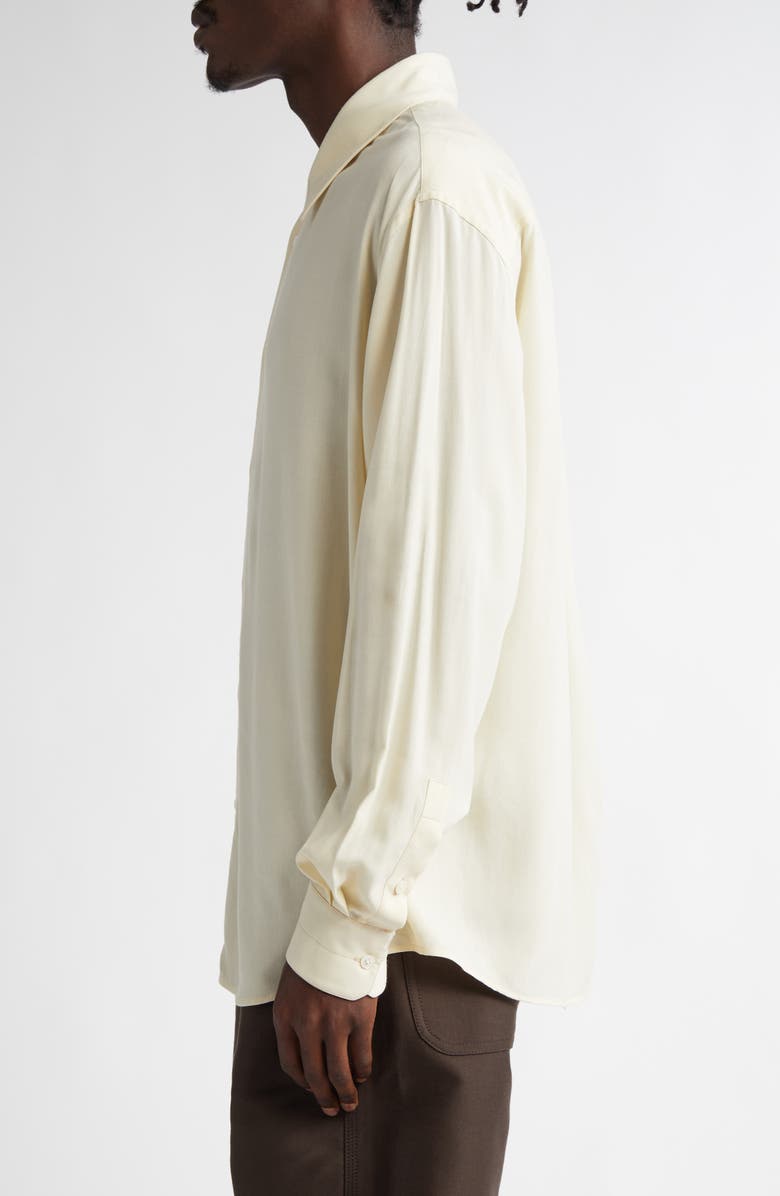 Lemaire Relaxed Fit Button-Up Shirt, Alternate, color, Cream Ye507