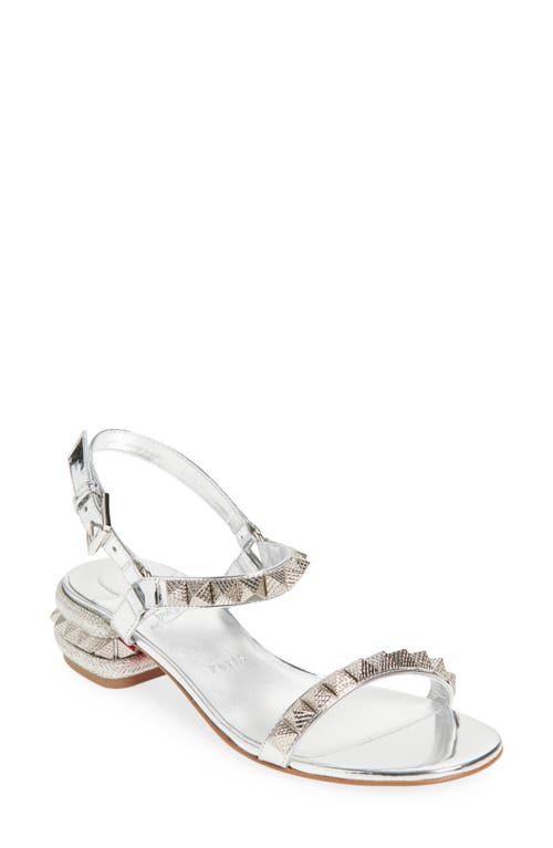 Christian Louboutin Sandal Pyrasand 30 In Silver