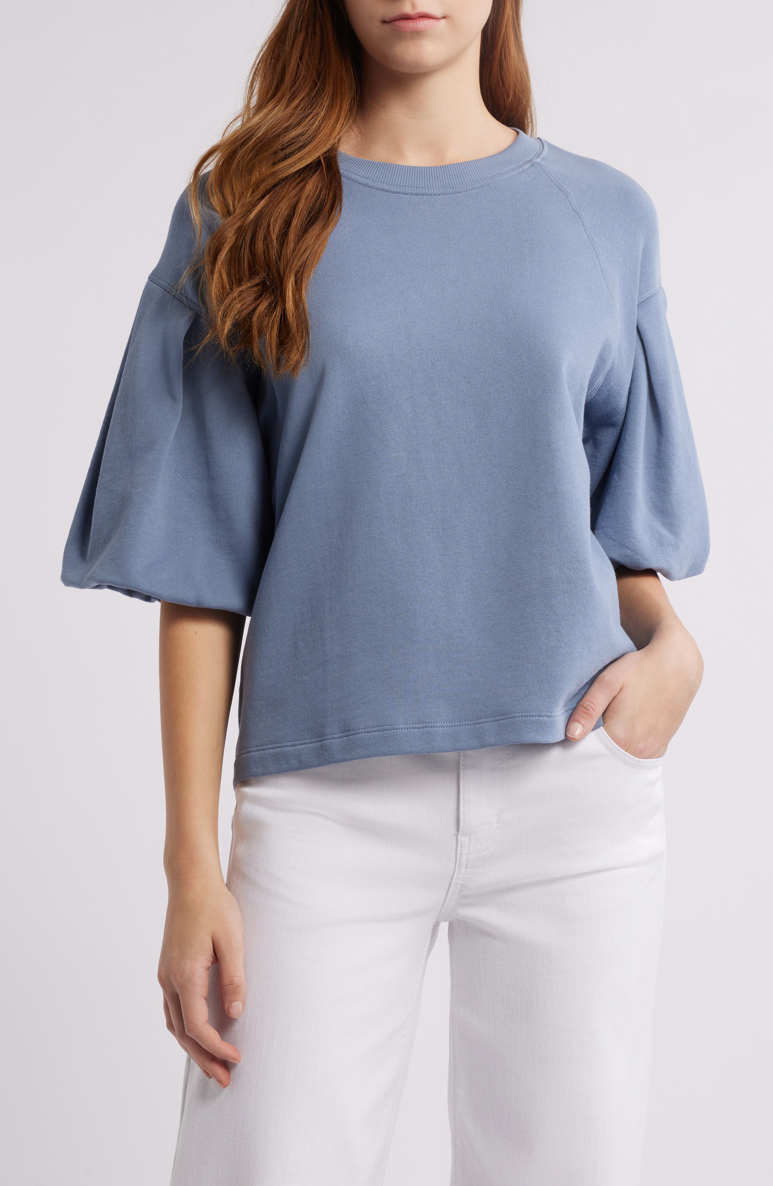 Madewell Puff Sleeve Sweatshirt T-Shirt