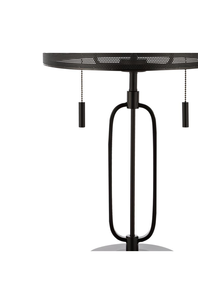 JONATHAN Y Hank 27" 2-Light Industrial Farmhouse Iron LED Table Lamp with USB Charging Port, Oil Rubbed Bronze, Alternate, color, Oil Rubbed Bronze