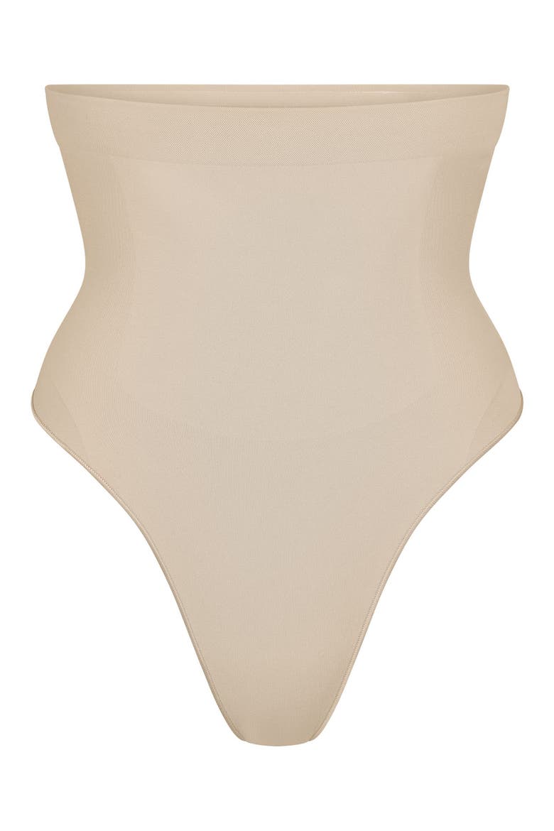 Seamless Sculpt High Waist Thong, Alternate, color, SAND