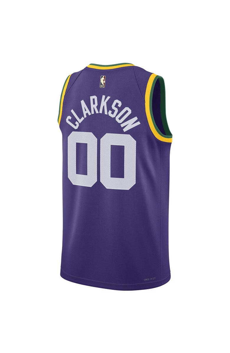 Nike Unisex Nike Jordan Clarkson Purple Utah Jazz Swingman Replica Jersey - Classic Edition, Alternate, color,