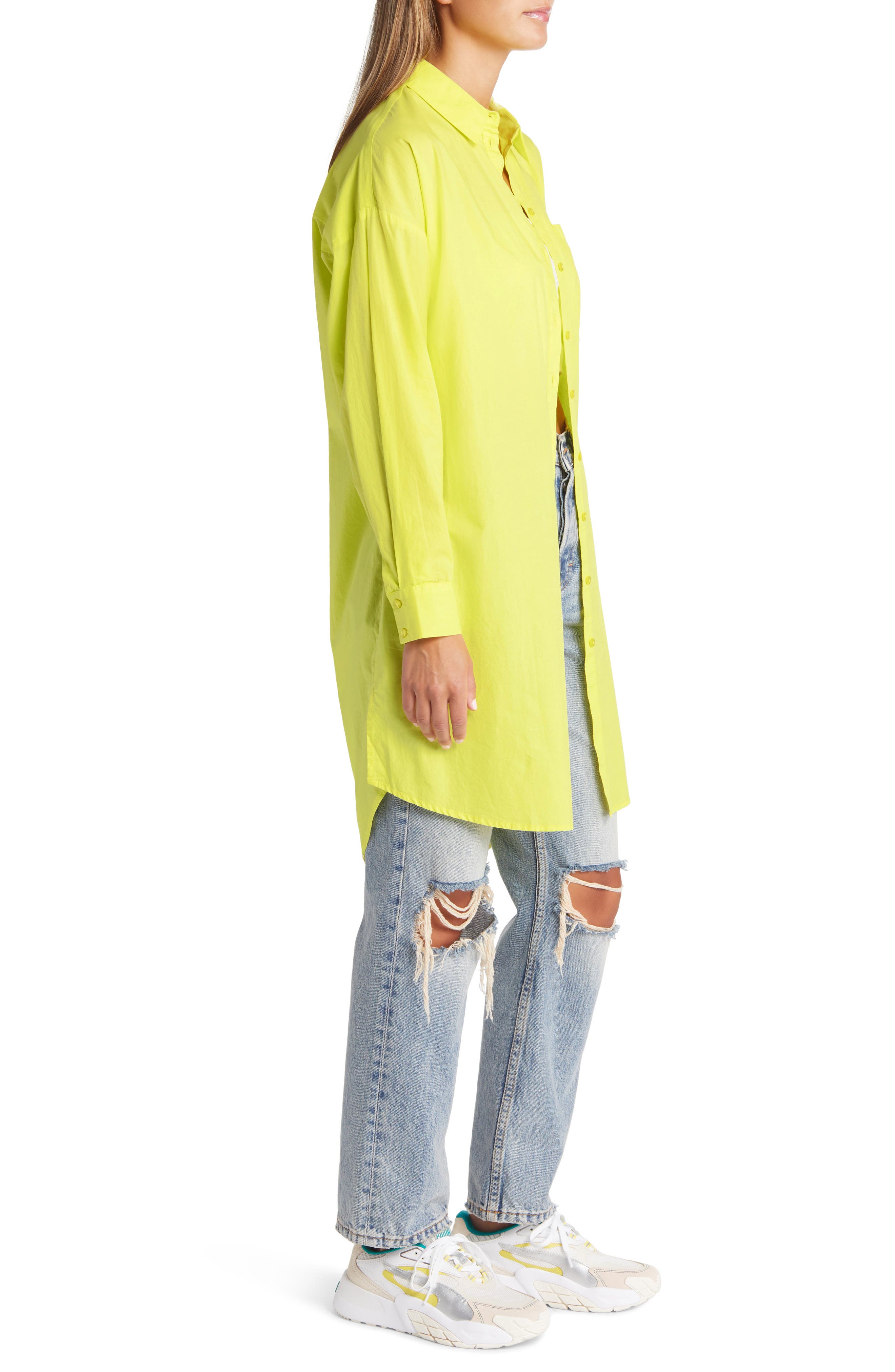 AWARE by VERO MODA Percey Oversize Organic Cotton Button-Up Shirt ...