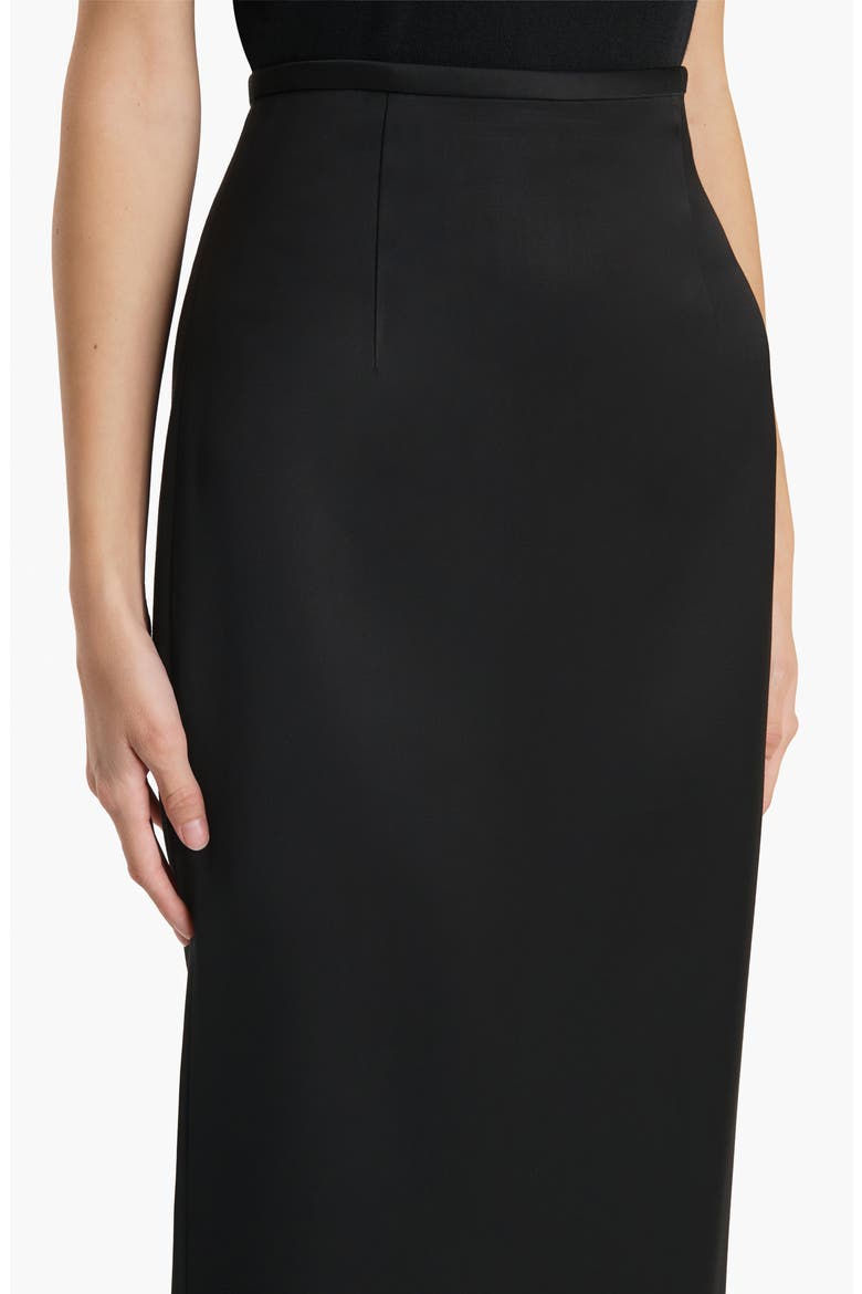 Winton Double Face Satin Pencil Skirt, Alternate, color, BLACK