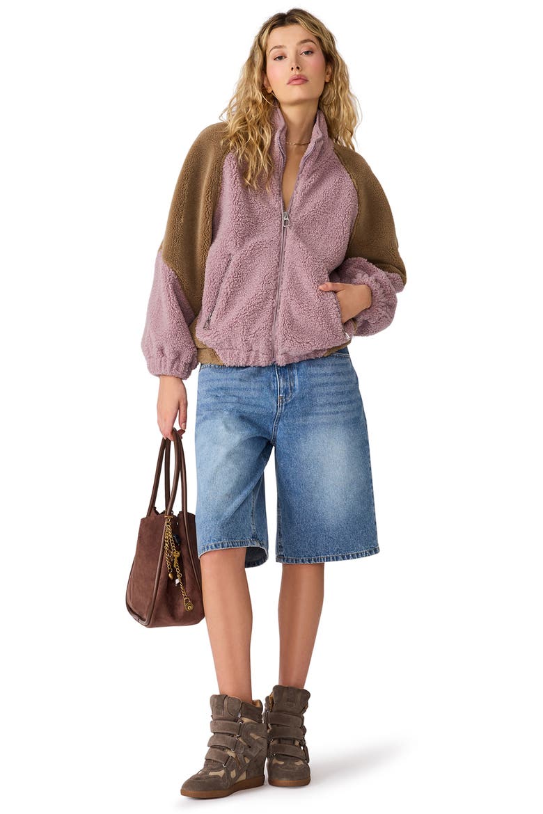 Nina Faux Fur Sherpa Jacket, Alternate, color, DUBERRY