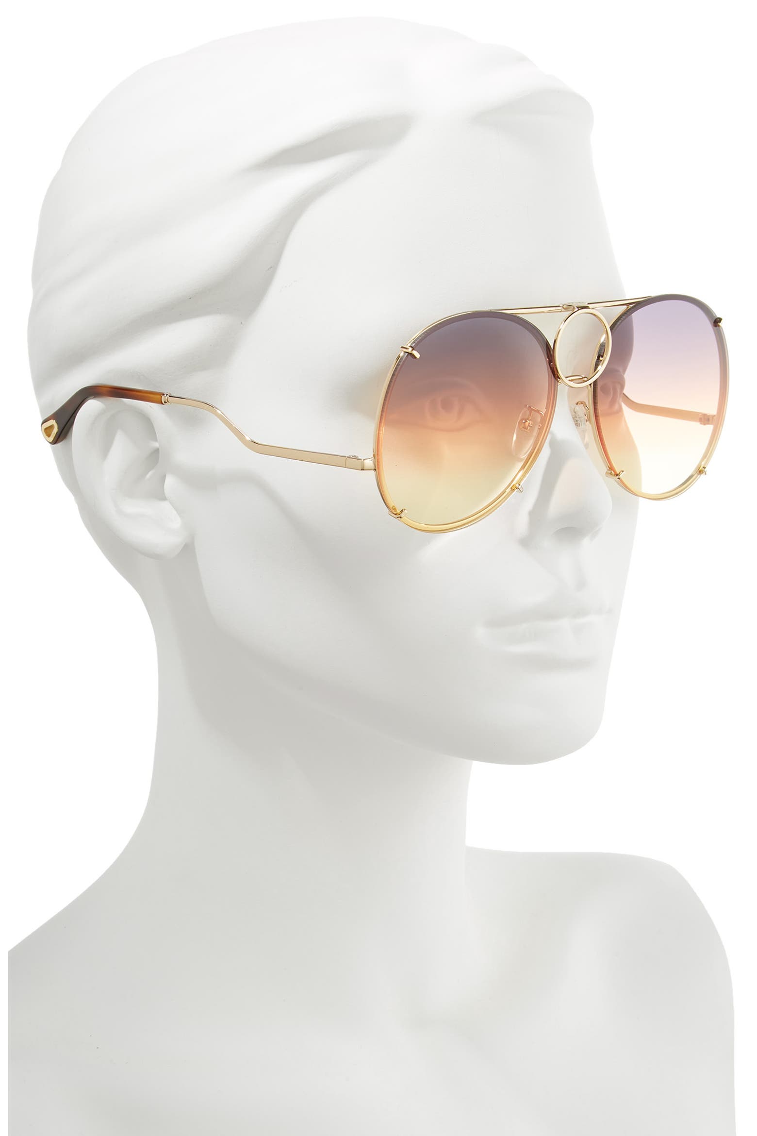 Vicky Round Chloé Vicky 61mm Round Aviator Sunglasses (Women) | Nordstromrack