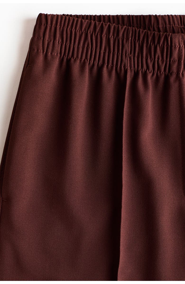 H&M Crease-leg Trousers, Alternate, color, Brown