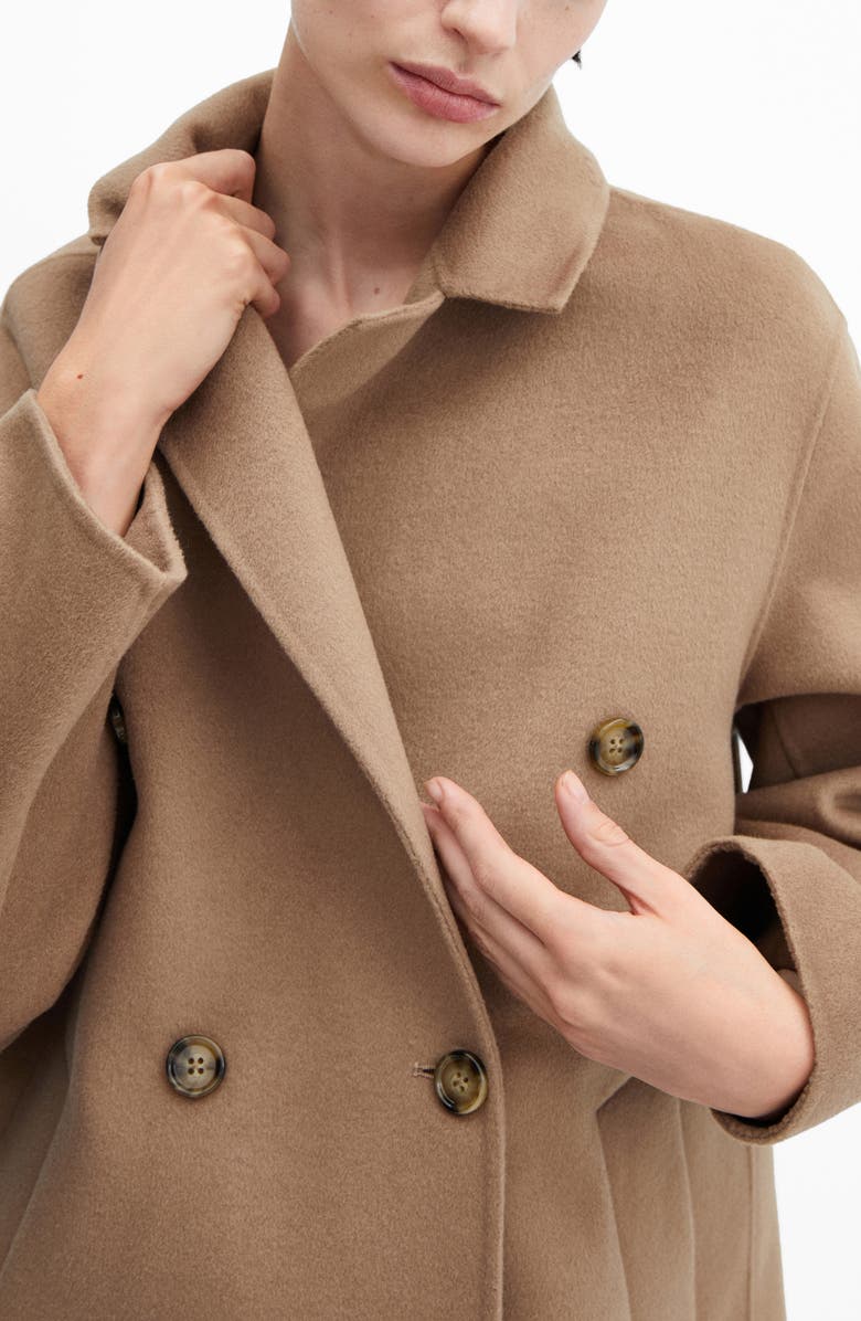 MANGO Oversize Wool Blend Coat, Alternate, color,