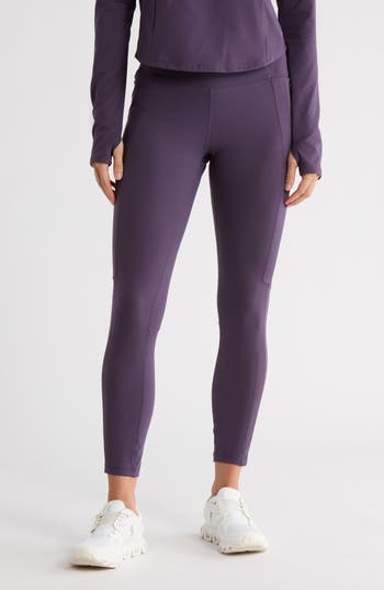 Layer 8 Vertical Line 7/8 Leggings In Purple