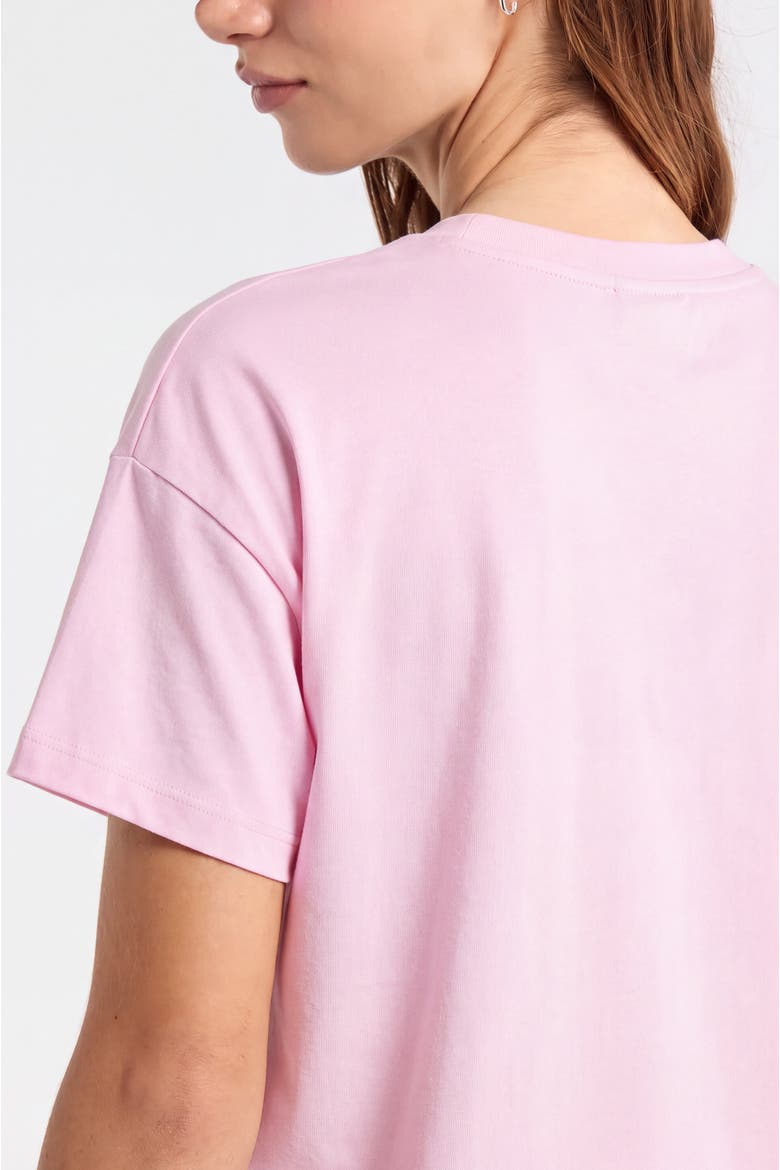 Boxy Short Sleeve Crewneck Organic Cotton T-Shirt, Alternate, color, Pink