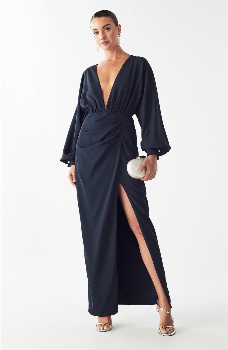 BWLDR Elena Maxi Dress, Alternate, color, Midnight Blue