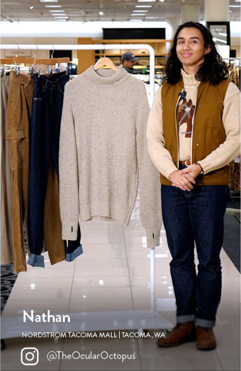 Talbot Tweed Wool Blend Turtleneck Sweater, sales video thumbnail