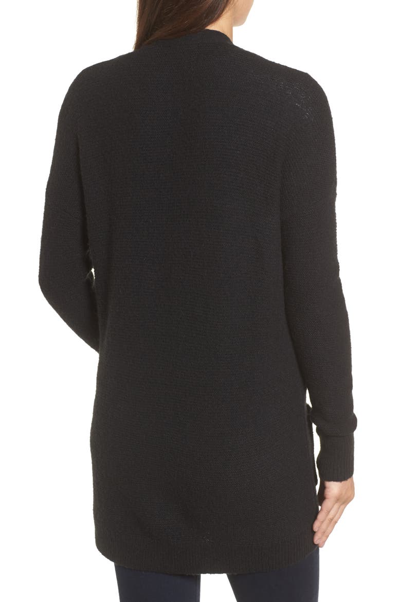 Relaxed Boyfriend Cardigan, Alternate, color, BLACK