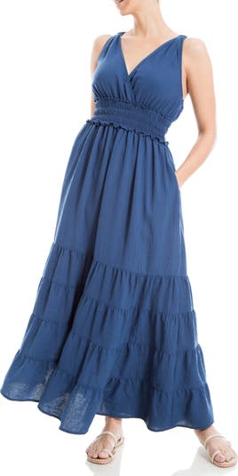 Crossback Tiered Maxi Dress