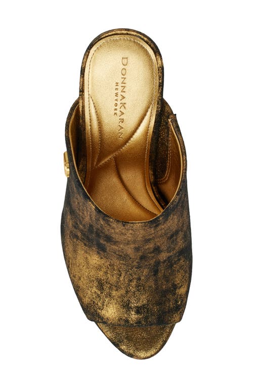 Donna Karan New York Donna Slide Sandal In Black/gold
