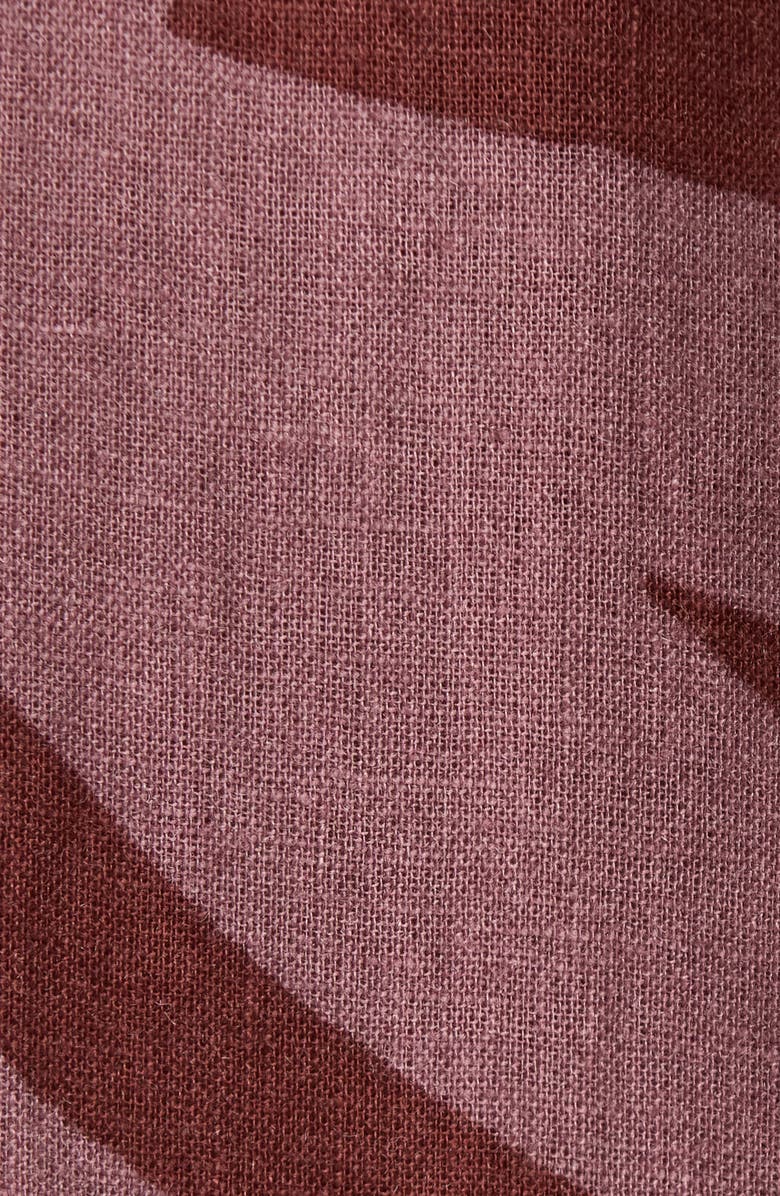 Nordstrom Vacation Linen Blend Robe, Alternate, color, Brown Tropical Vine