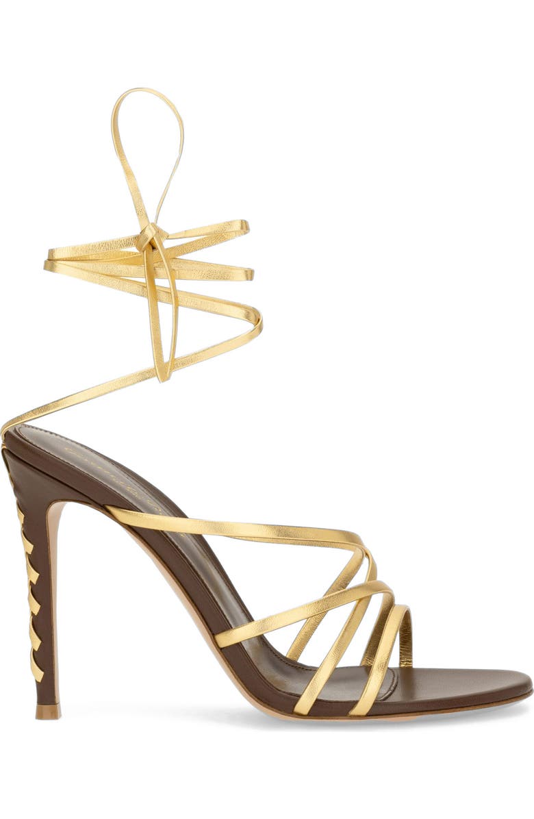 Gianvito Rossi Zaira 105 Sandal, Main, color, Gold Leather