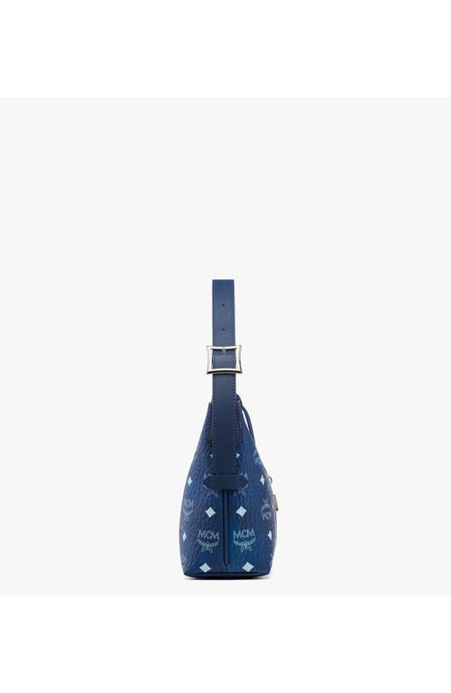Mcm 'aren Hobo' Small Shoulder Bag In Blue