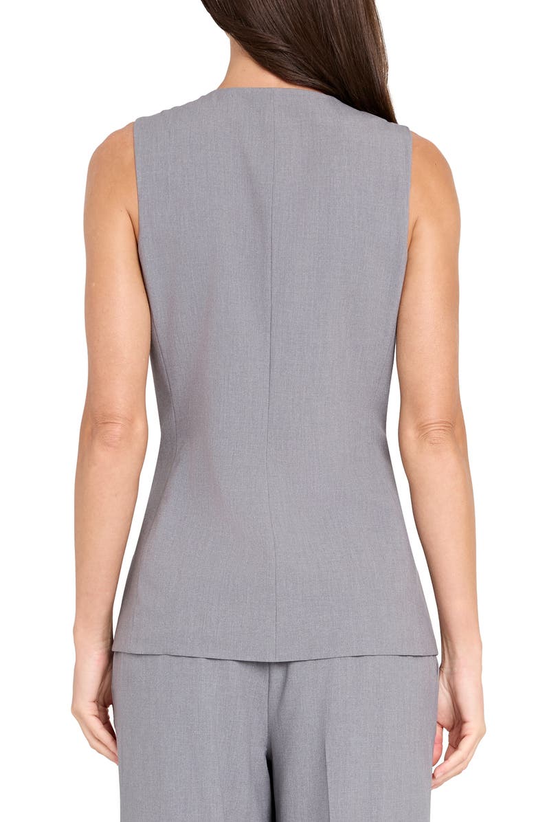 Tahari ASL Button-Up Vest, Alternate, color, Heather Grey