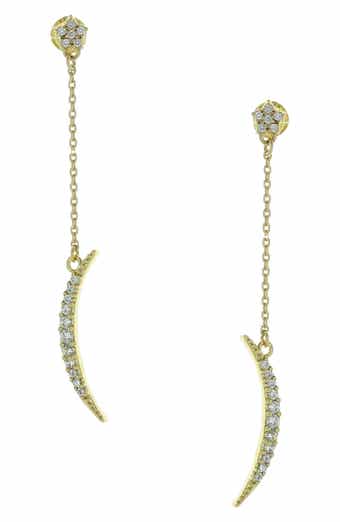 OLIVIA WELLES Half Moon Drop Earrings