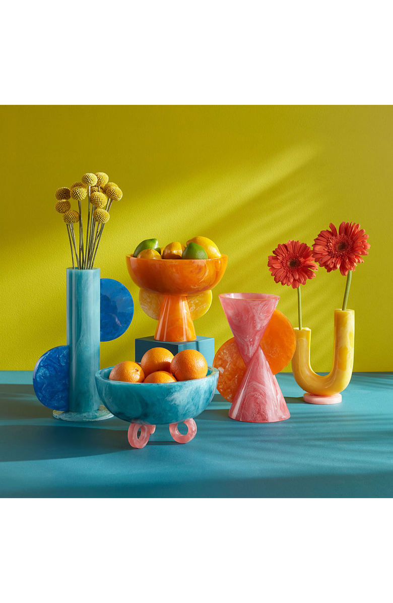 Jonathan Adler Mustique Double Tube Vase, Alternate, color, Yellow / Pink