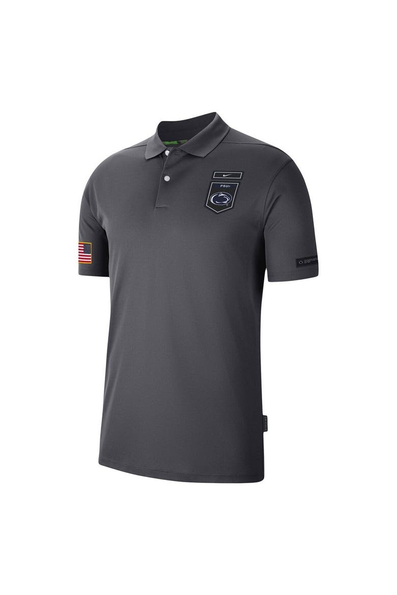 Men's Nike Anthracite Penn State Nittany Lions Victory Military Appreciation Performance Polo, Alternate, color, Anthracite