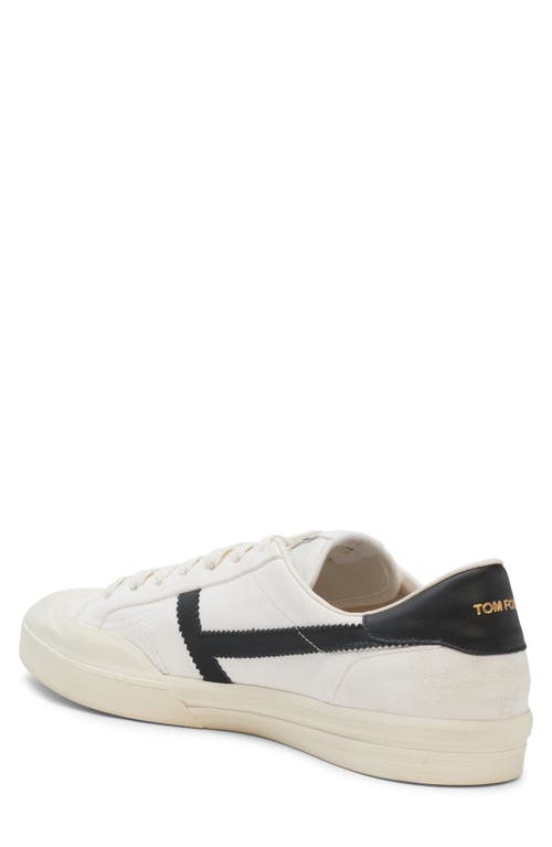 Tom Ford Jarvis Low-top Sneakers In White/black/ivory