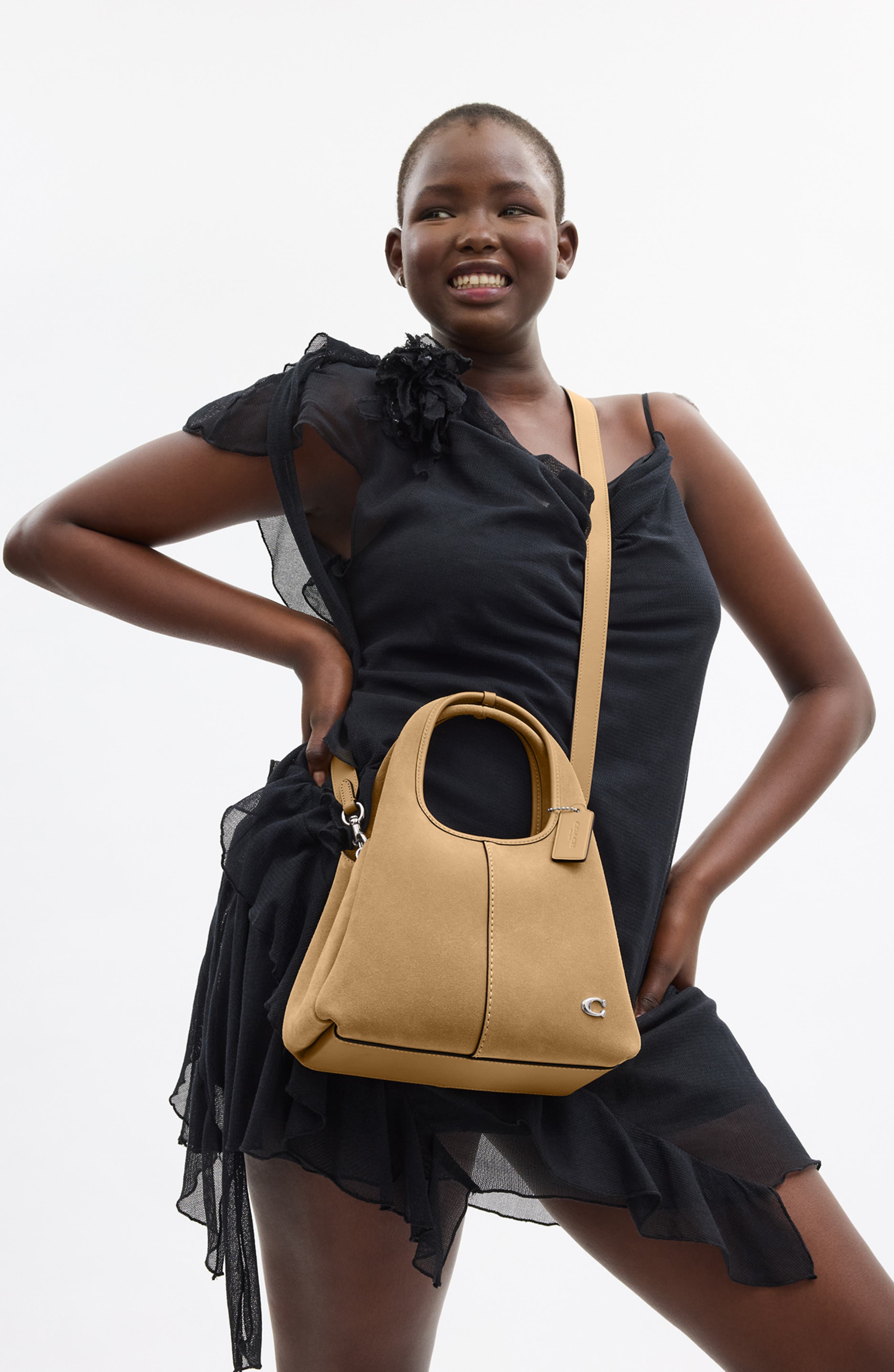 COACH Lana Leather Shoulder Bag, Alternate, color, 