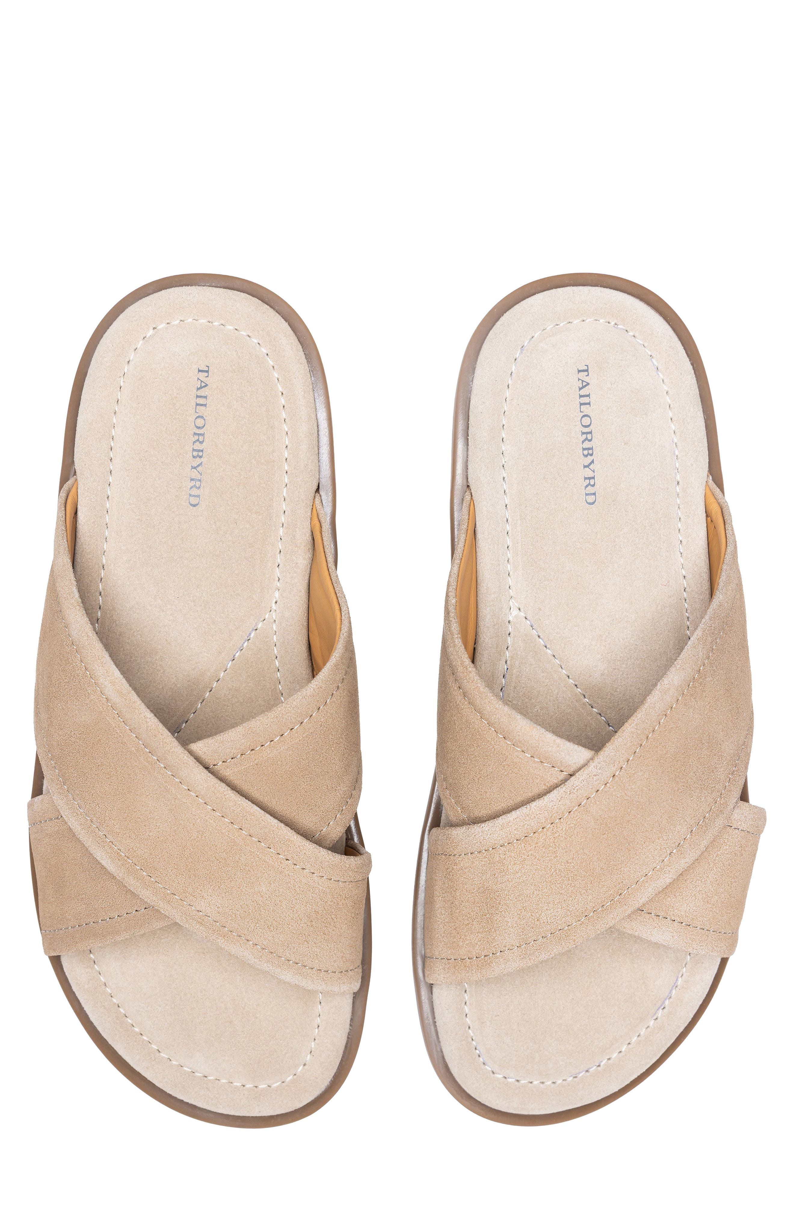 TailorByrd Eastport Crisscross Sandal, Alternate, color, Taupe