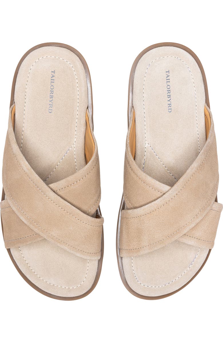 TailorByrd Eastport Crisscross Sandal, Alternate, color, Taupe