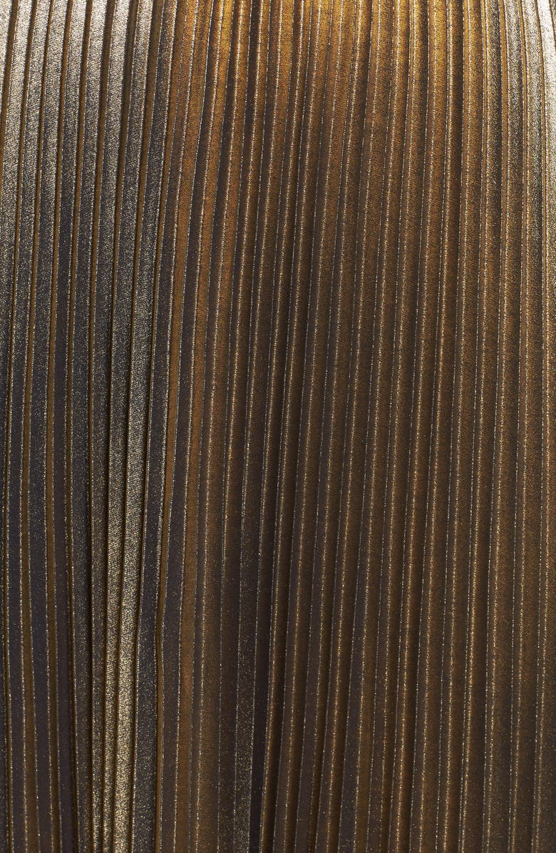 Eliza J Metallic Pleat Maxi Skirt, Alternate, color, 