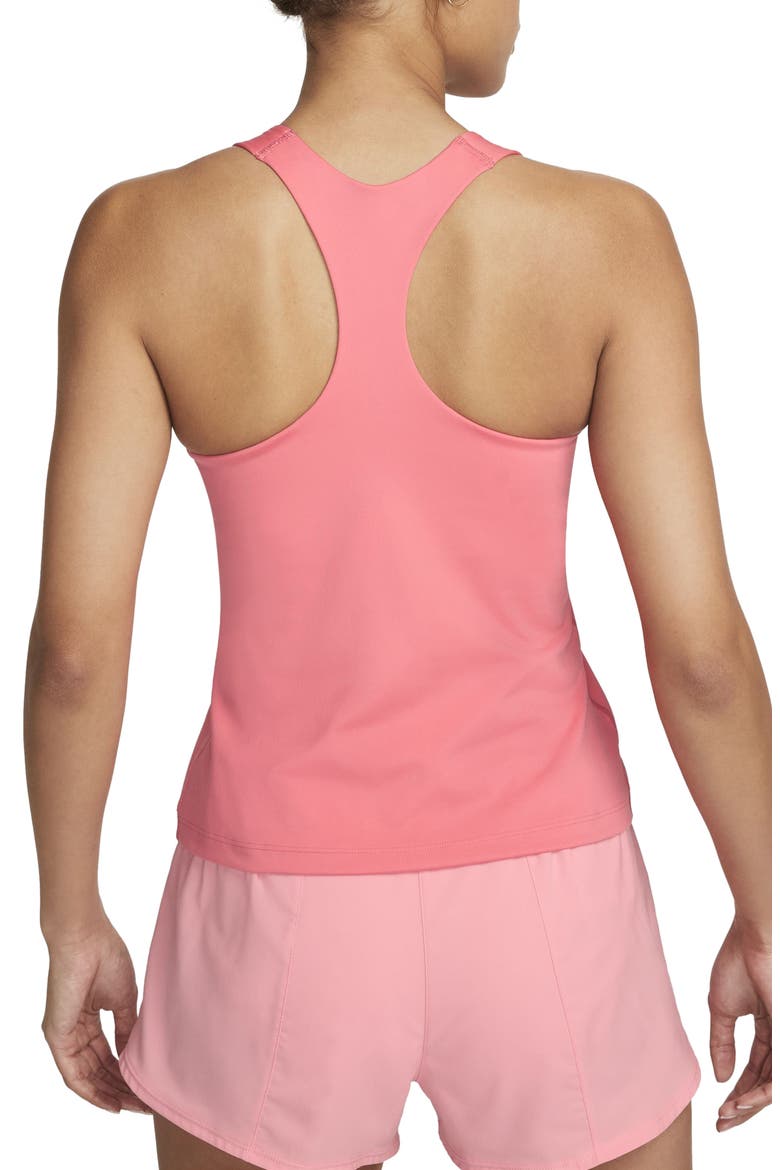 Dri-FIT Swoosh Bra Racerback Tank, Alternate, color, SEA CORAL/ SEA CORAL/ WHITE