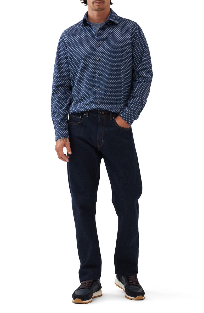 Rodd & Gunn Woodend Foulard Print Cotton Button-Up Shirt, Alternate, color, 