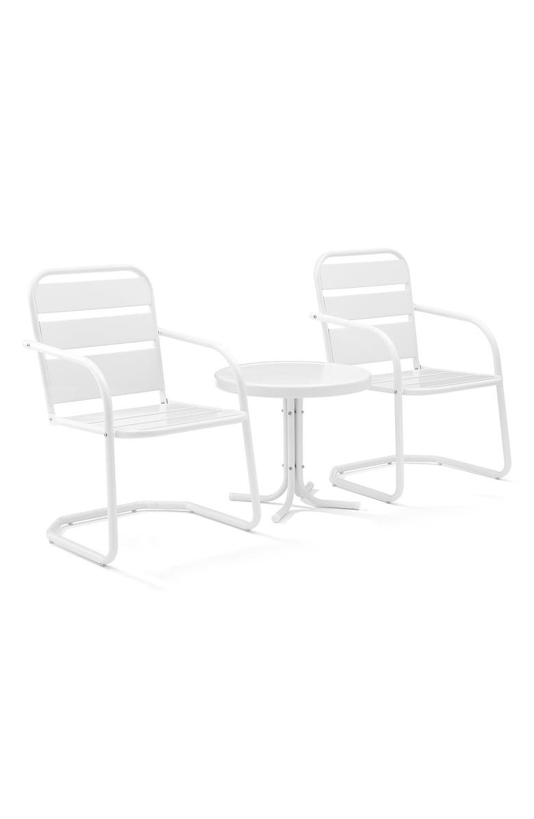 Crosley Radio Brighton Table & Chairs 3-Piece Patio Set, Main, color, 