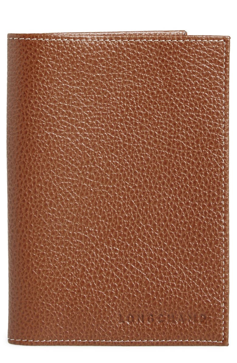 Longchamp Leather Passport Case, Main, color,