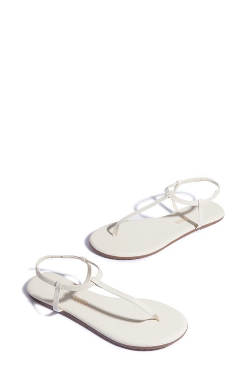 Tkees Mariana Metallic Leather Sandals In Cream