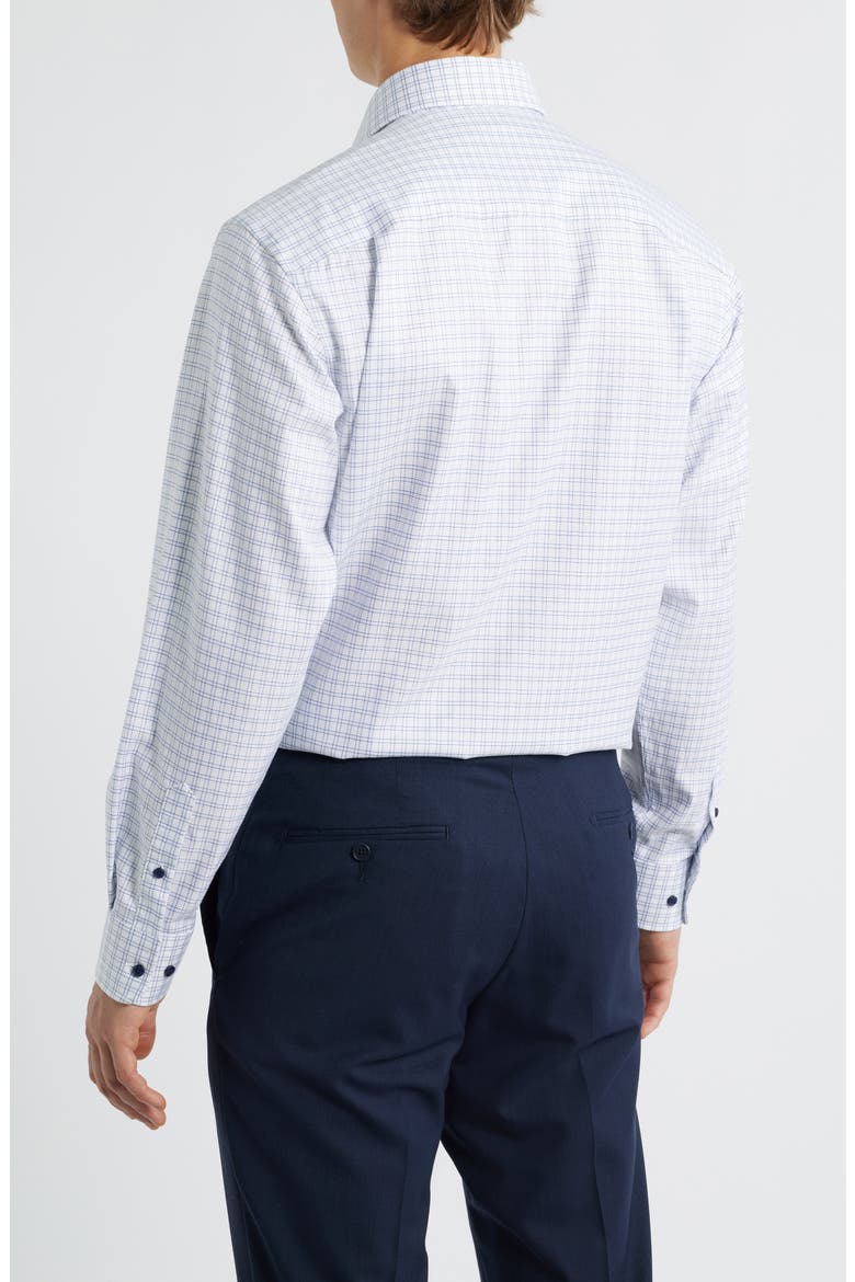 Regular Fit Dobby Check Dress Shirt, Alternate, color, WHITE/NAVY