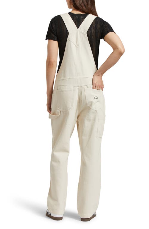 Brixton Utility Twill Overalls In Gray