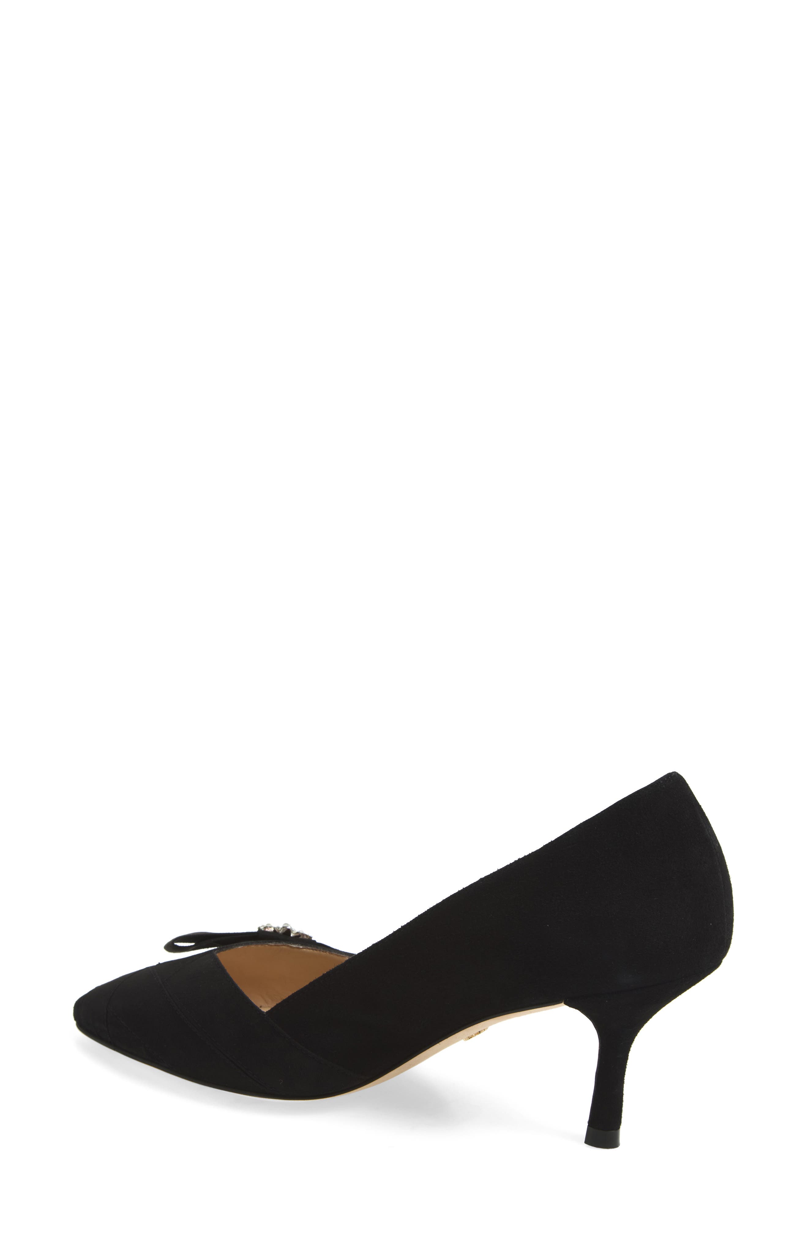 Jesse Crystal Star Pointed Toe Pump, Alternate, color, BLACK