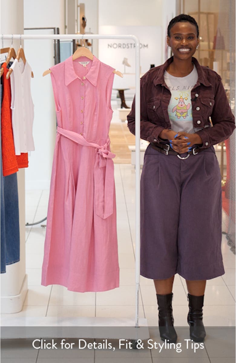 Belinda Linen Shirt Dress, sales video thumbnail