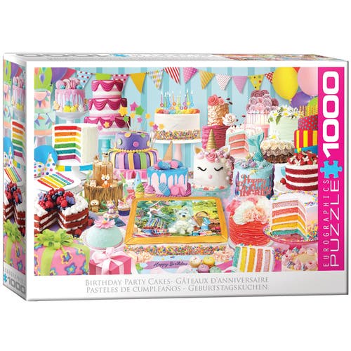 Eurographics Birthday Cake Party 1000 Piece Puzzle in Multicolored  product