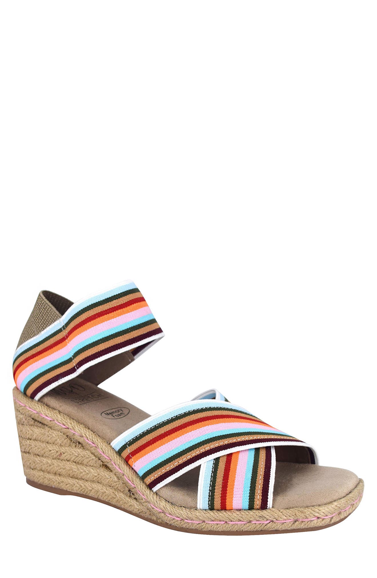 Nayeli Banded Espadrille Wedge Sandal, Main, color, PASTEL MULTI