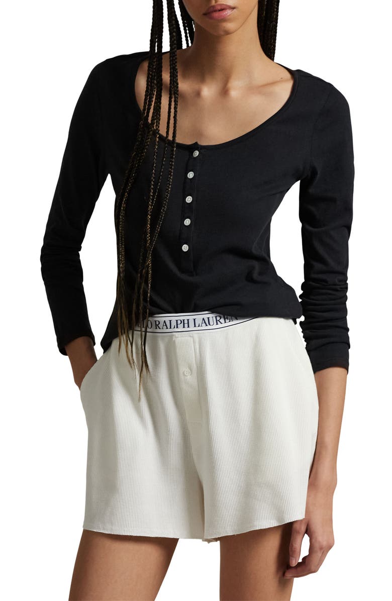 Polo Ralph Lauren Long & Lean Cotton Jersey Lounge Henley, Main, color, 