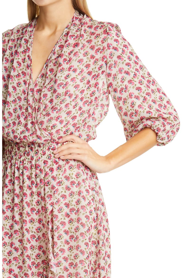 Print Long Sleeve Dress, Alternate, color, IVORY